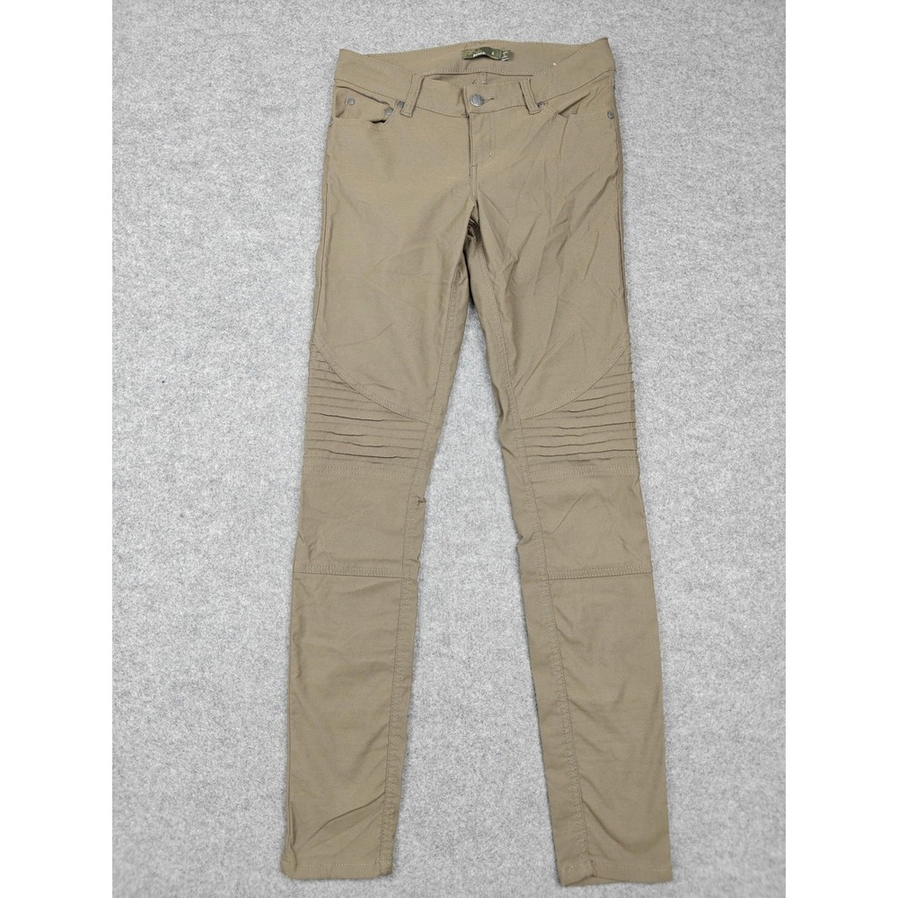 PrAna Pants Womens 4 Brown Microfiber Slim Moto Khakis Stretch Casual Travel